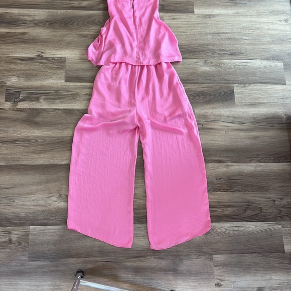 Big Water Blue Sky Womens Pink Jumpsuit Size Small Sleeveless Boho Feminine Vibe - Picture 7 of 11